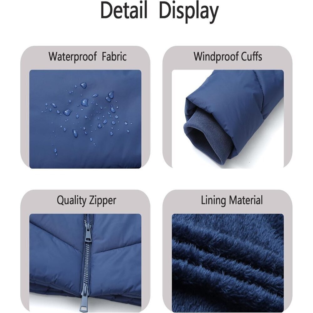 Women's Waterproof Winter Warm Down Coat | Windproof Puffer Jacket with Detachab - Picture 6 of 6